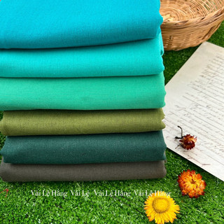[ Vải Lệ Hằng ] Vải Linen Bột Tông Xanh, Nhiều Màu Đẹp