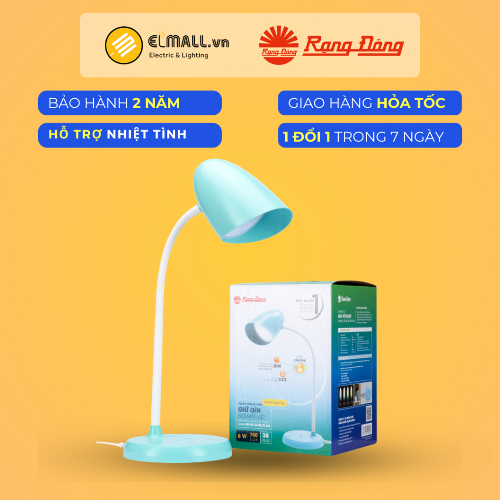 Đèn Led để bàn cảm ứng, bảo vệ thị lực cao cấp Rạng Đông RD-RL-38.PLUS 6W