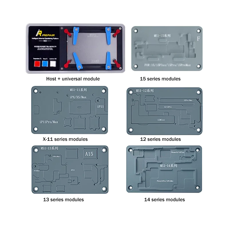 Bộ đế trợ nhiệt tách ghép main MiJing IR iRepair MS1 Support X đến 17PRM :  X - 17PRM