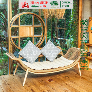 Ghế tựa mây nhựa thư giãn HEALHOMES decor ban công sân vườn quán cafe phòng khách sang trọng