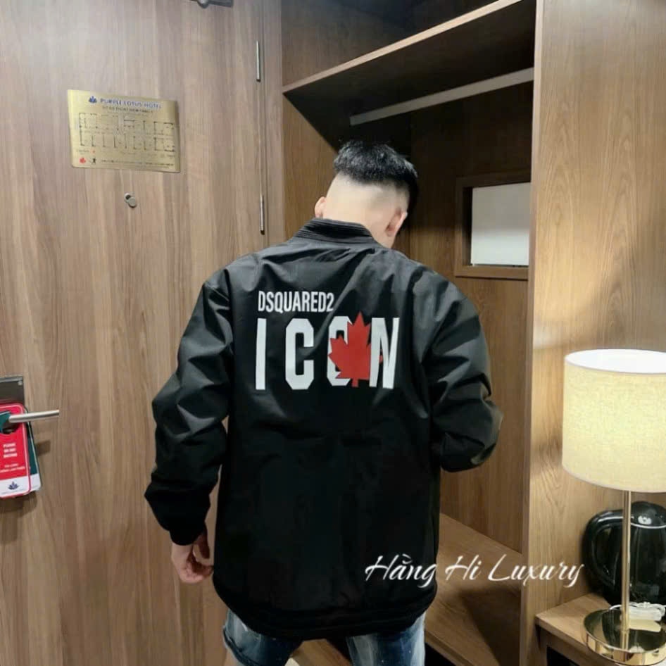 Áo Gió Nam ICCON Lá Phong Kiểu Dáng Khoác Ngoài Chất Liệu Gió 2 Lớp QH Clothes