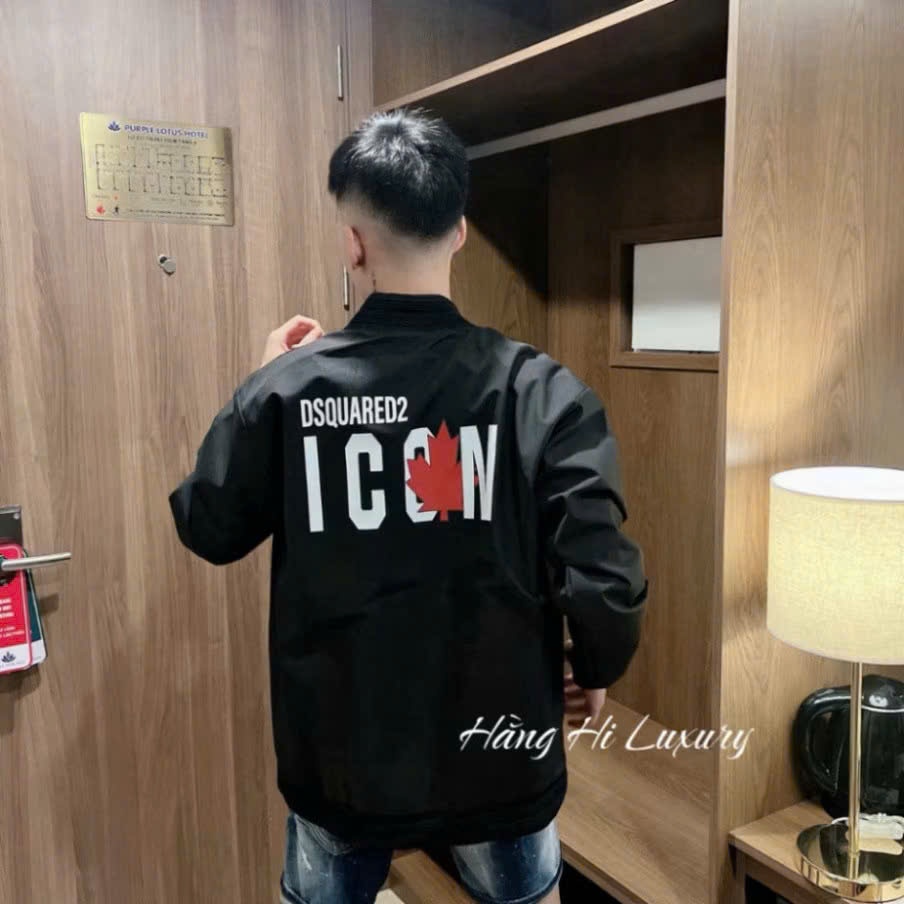 Áo Gió Nam ICCON Lá Phong Kiểu Dáng Khoác Ngoài Chất Liệu Gió 2 Lớp QH Clothes