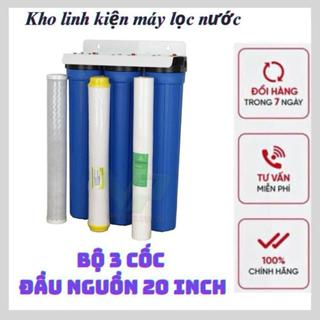 Bộ Lọc Thô 3 Cốc Lọc thô Aqua 20inh lắp đầu nguồn NƯỚC
