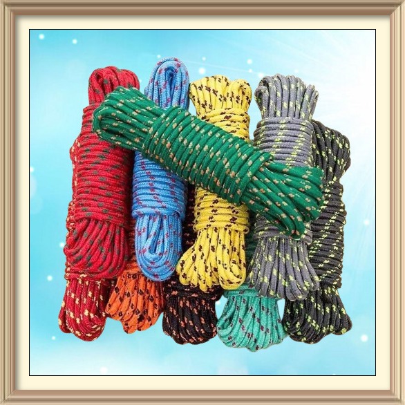 Cuộn 10 mét dây dù paracord tròn, dây thừng 7 lõi chịu lực phơi đồ quần áo, mắc võng, cột chở hang, buộc lều trại bạt