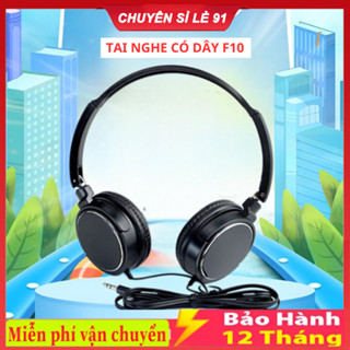 Tai Nghe Chụp Tai F10 Plus Headphone Nghe Nhạc Cực Hay Âm Bass Mạnh Mẽ, Tai Nghe Chụp Tai Có Dây