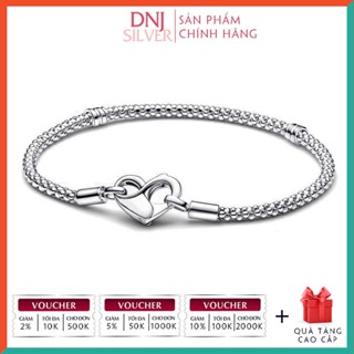  Vòng tay bạc 925 cao cấp - Mẫu vòng Moments Studded Chain Bracelet có thể mix thêm hạt charm vào vòng theo ý thích 