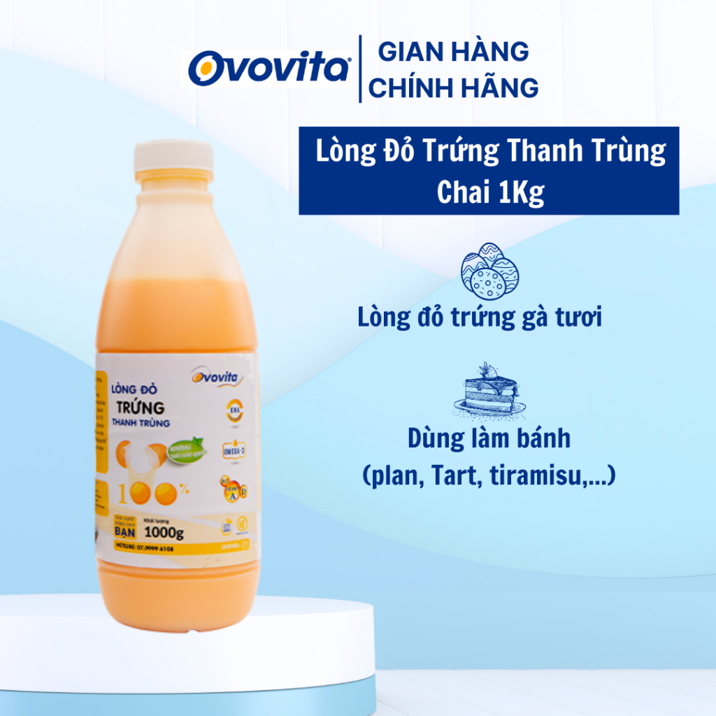 Lòng Đỏ Trứng Thanh Trùng OVOVITA 1kg Nguyên Liệu Làm Bánh - Sốt - Pha Chế  Dinh Dưỡng Cho Gia Đình