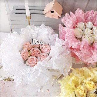  Combo 5 tờ Giấy gói hoa nhăn Sydney ánh nhũ đủ màu giấy nhăn làm oản tài lộc - Giấy gói quà giấy gói hoa giấy bó hoa 