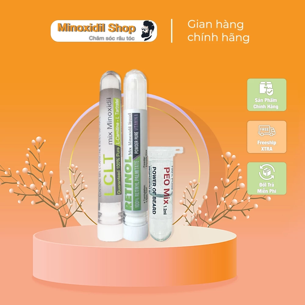 LCLT+ Retinol+ Peo mix Giúp Mọc Râu Toc Nhanh {Pha vào Minoxidil lỏng}