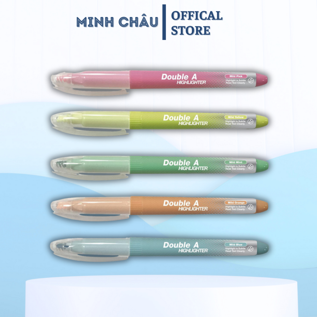 Bút dạ quang màu dịu Double A