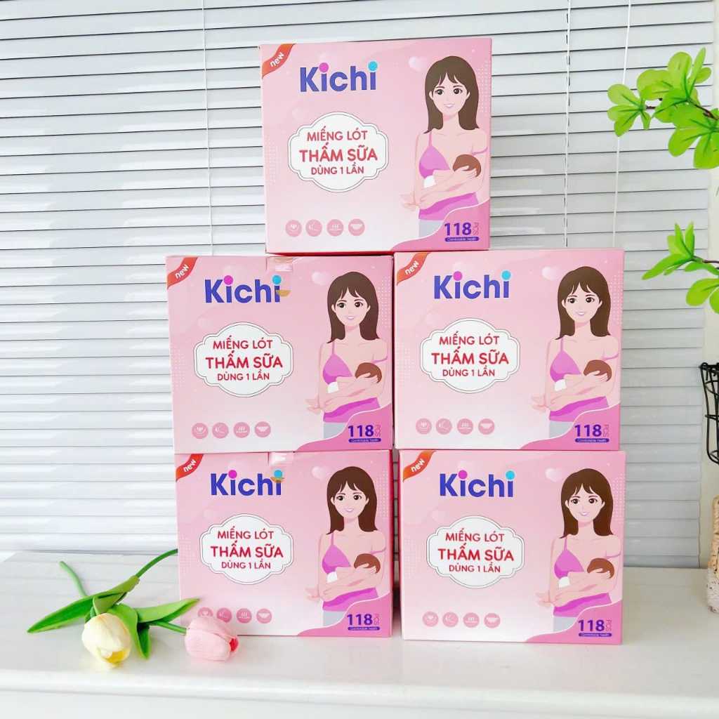 Miếng lót thấm sữa KICHI mềm mại, siêu thấm [MẪU MỚI 118 MIẾNG]