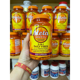 Viên Uống Metamucil 3 trong 1 Psyllium bổ sung chất xơ , 300 viên