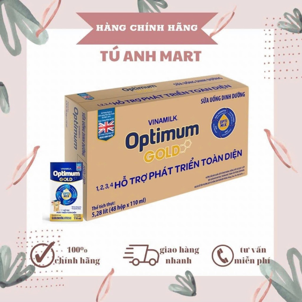 Sữa bột pha sẵn Optimum Vinamilk 48 hộp 110ml