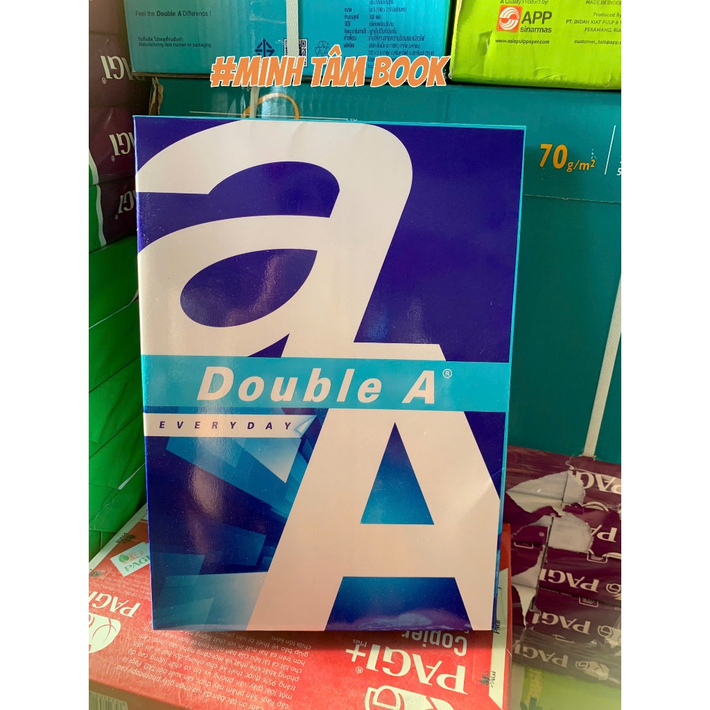 1 Tập Giấy Photo, Giấy In DoubleA A5 ĐL 70gsm 500 Tờ - Hàng Thái Lan