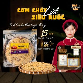 Cơm cháy gạo lứt siêu ruốc (Chà bông) Đại Long Food đặc sản Ninh Bình Vàng 200g túi zip sử lý tách dầu cao cấp