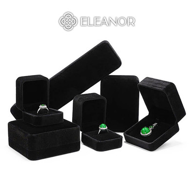 Hộp đựng quà tặng Eleanor Accessories màu đen đựng dây chuyền bông tai hộp phụ kiện trang sức 8435