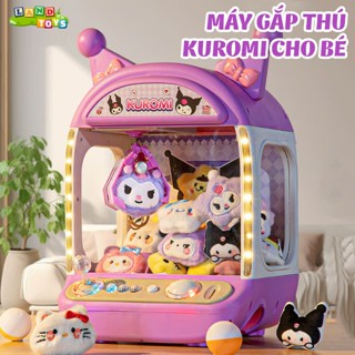 Máy Gắp Thú Bông Mini Kuromi, Hello Kitty Có Nhạc, Đèn Bắt Mắt Kèm Gấu, Bóng, Xu - Món Quà Tặng Ý Nghĩa Dành Cho Bé