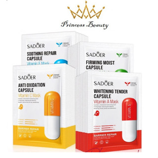 Combo 10 Mặt Nạ Giấy Sadoer Dưỡng Da Vitamin E, A, B, C Bổ Sung Collagen Giảm Thâm Dưỡng Trắng Ngừa Mụn Nội Địa Trung