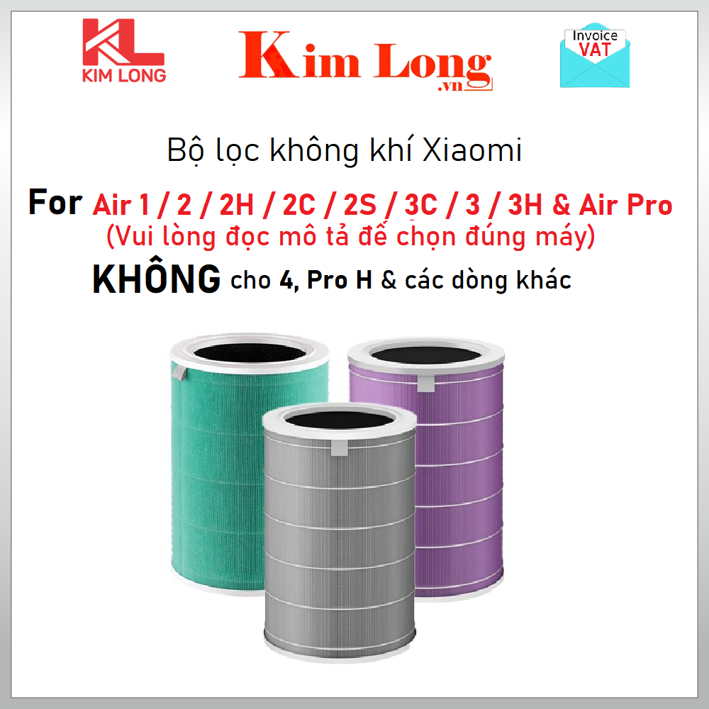 Lõi lọc không khí Xiaomi smart air purifier 1,2,2h,2c,2s,3c,3/3h, air pro filter (bộ lọc) - hàng