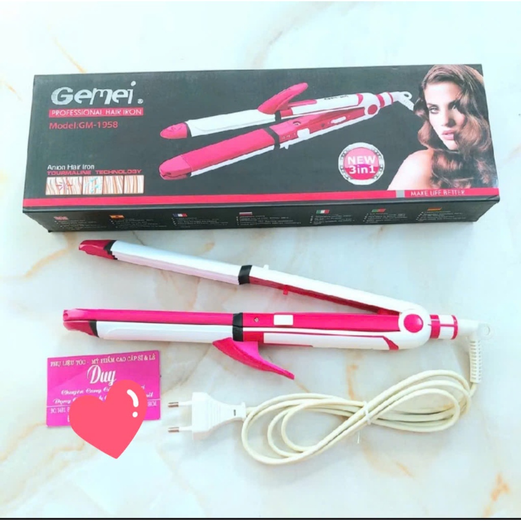 MÁY UỐN DUỖI BẤM GeMei 3in1