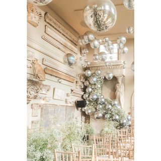 Quả cầu tráng gương bạc, quả cầu disco balls,trái châu 25cm, 30cm, 40cm (hàng sẵn) KHÔNG KÈM MÔ TƠ