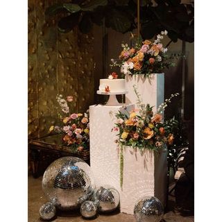 Quả cầu tráng gương bạc, quả cầu disco balls,trái châu 25cm, 30cm, 40cm (hàng sẵn) KHÔNG KÈM MÔ TƠ