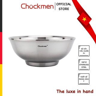 Bát CHOCKMEN Inox 304 12-20CM 2 Lớp Cách Nhiệt Bát Ăn Cơm Bát Canh Tô Cơm Bát Ăn Mỳ Bát Trộn Salad ( HÀNG SALE KO HỘP )