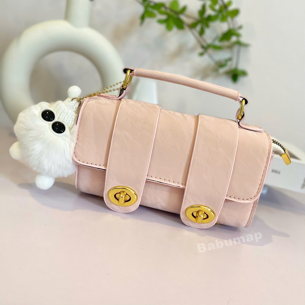 Quà Tặng Mẹ 20/10 Túi xách nữ đeo chéo cầm tay chất nhung đi chơi dự tiệc size 20 BABUMAP tặng kèm móc gấu - TDC321