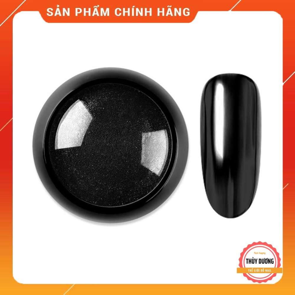 Bột tráng gương đen cao cấp trang trí móng, chuyên dụng làm nail - Hiệu ứng gương bóng đẹp