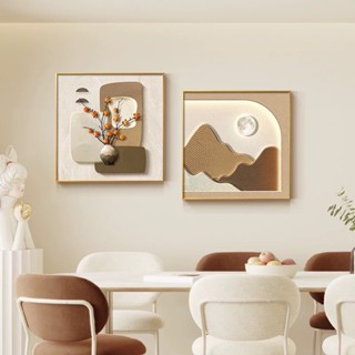  Bộ 2 Tranh Canvas Treo Tường Nghệ Thuật Trừu Tượng Phong Cách Hiện Đại Trang Trí Phòng Ăn Tối Giản 