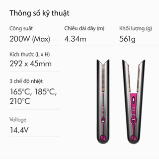 [8.10 Dyson x Mai Vân Trang] Máy duỗi tóc Dyson Corrale ™ HS07 (Đen Xám và Hồng)