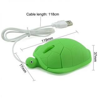 Chuột dây hình con rùa cắm cổng usb cho máy tính laptop, chuột quang led vi tính hình rùa cute đẹp nhạy màu xanh hồng đỏ