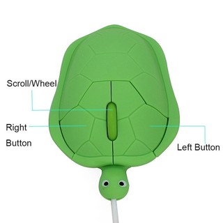 Chuột dây hình con rùa cắm cổng usb cho máy tính laptop, chuột quang led vi tính hình rùa cute đẹp nhạy màu xanh hồng đỏ