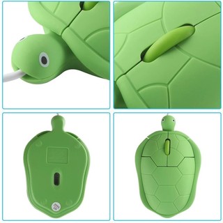 Chuột dây hình con rùa cắm cổng usb cho máy tính laptop, chuột quang led vi tính hình rùa cute đẹp nhạy màu xanh hồng đỏ
