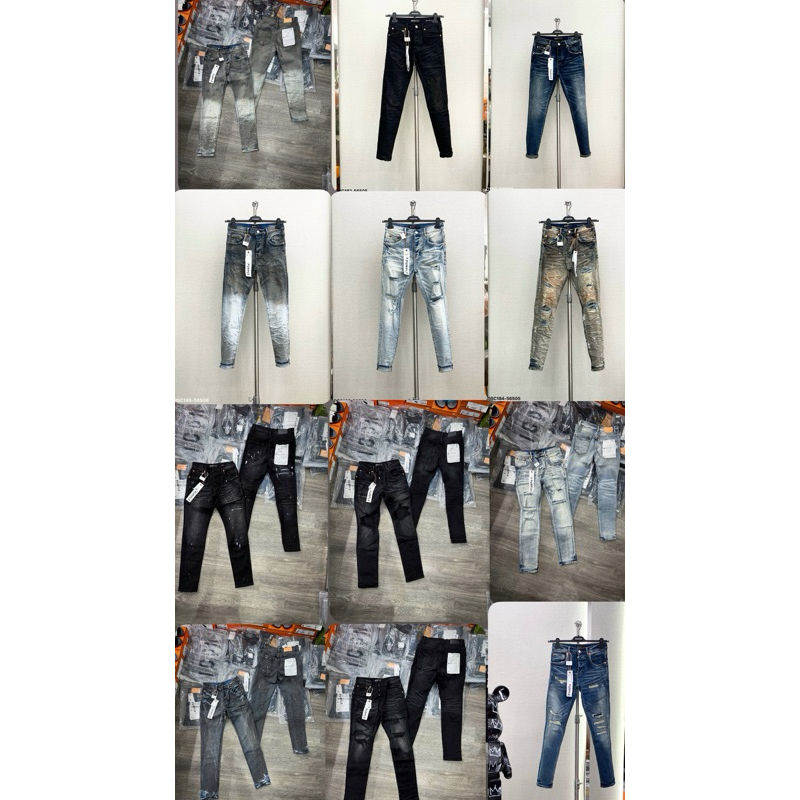 Quần Jean nam Purple hoạ tiết wash rách chơii pơii - Chất liệu vải co dãn - Dễ phối đồ