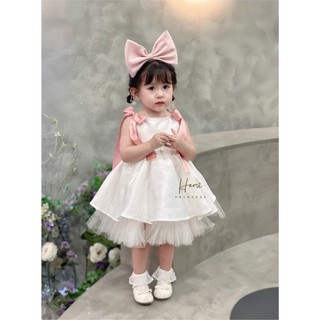 𝐎𝐫𝐢 𝐃𝐫𝐞𝐬𝐬 - Váy Hm81 đính nơ 2 vai ( ảnh chính chủ)