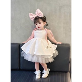 𝐎𝐫𝐢 𝐃𝐫𝐞𝐬𝐬 - Váy Hm81 đính nơ 2 vai ( ảnh chính chủ)