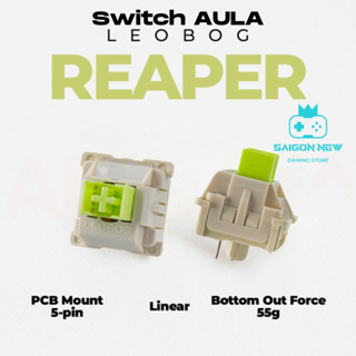 Switch thay nóng cho bàn phím cơ Aula Leobog Reaper Shaft - Dạng linear 5pin - Lực nhấn 55 - Tản led