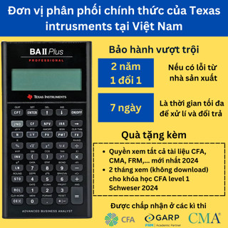 [Phân phối chính thức] Máy Tính Tài chính Texas Instruments BA II Plus Professional, Fullbox mẫu mới nhất