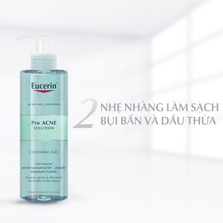 Eucerin Gel Rửa Mặt Da Dầu Mụn Eucerin Pro ACNE Solution Cleansing