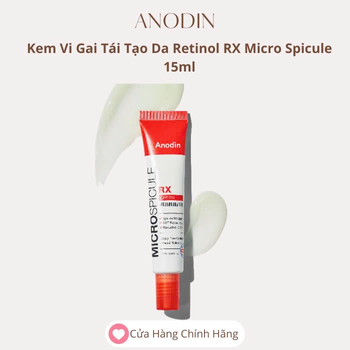 Anodin Kem Vi Gai Tái Tạo Da Retinol RX Micro Spicule 15ml