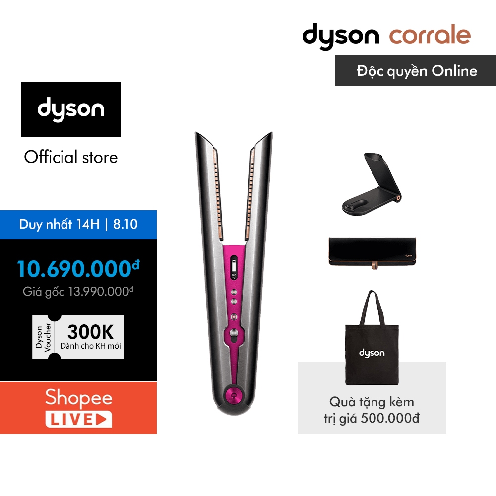 [8.10 Dyson x Mai Vân Trang] Máy duỗi tóc Dyson Corrale ™ HS07 (Đen Xám và Hồng)