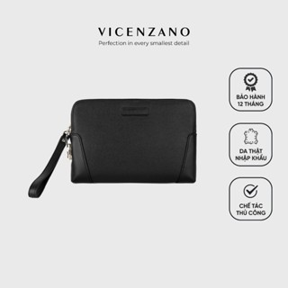 Ví Cầm Tay Nam, Túi Cầm Tay Nam Công Sở Trio Clutch Da Bò Cao Cấp, Sang Trọng Thương Hiệu Vicenzano