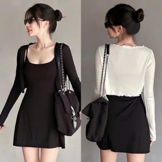 Cardigan khoác ngoài kiểu dáng basic Áo khoác ngoài dài tay nữ Cardigan croptop Meimei SA3