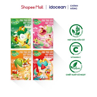 Hộp 8 ly trà trái cây hạt chia Lúave – Chiết xuất từ lá trà tươi, Giải khát tức thì, giàu vitamin C, thanh mát tự nhiên