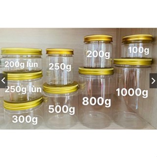 hủ đựng kem body pét (COMBO 10 CÁI) 250gr 300gr 500gr 600gr 800g 1kg phi 8,9 trong