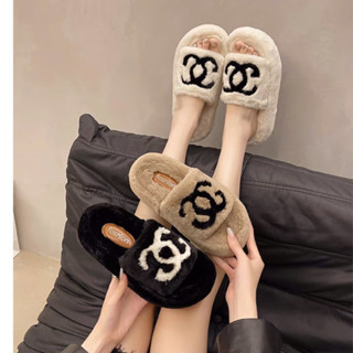 Dép Lông Chữ X Quai Ngang Đế Dày Cao Cấp Lông Mềm Mịn Mùa Đông - HẢI ANH SHOES