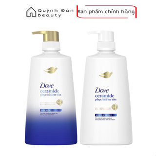Bộ sản phẩm Dove Phục Hồi Hư Tổn dầu gội 640g + kem xả 610