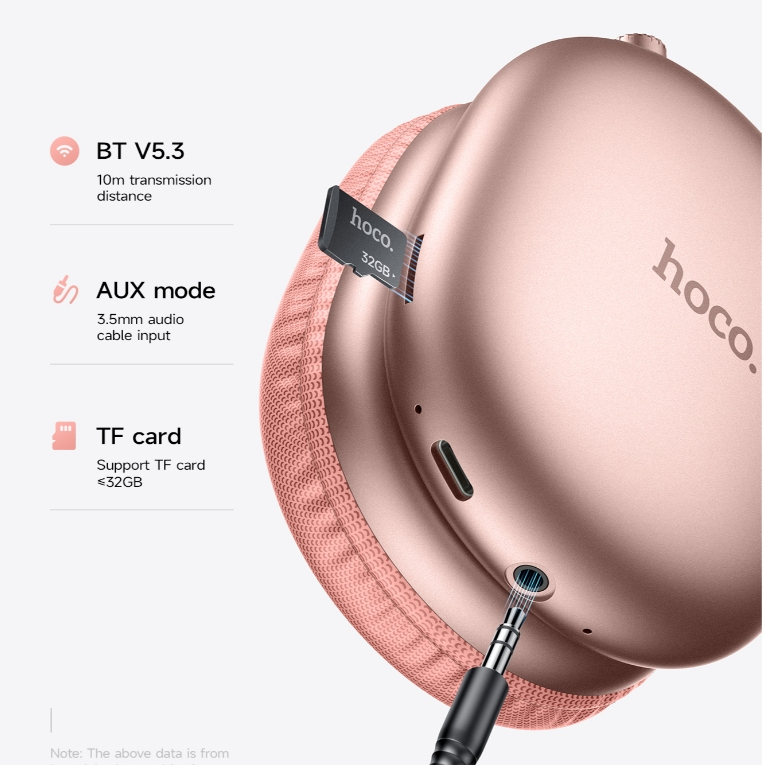 Tai Nghe Chụp Tai Hoco W65 ESD15 Bluetooth V5.3 80h Nghe Thoại  Kết Nối 10m - 100% Hàng Chính Hãng | BigBuy360 - bigbuy360.vn