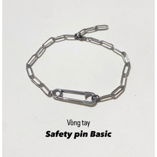 Couple95 Vòng tay Safety pin Basic thép không ten gỉ
